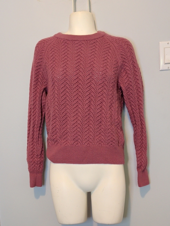 Wilfred Sweaters - Wilfred Pointelle Crew Sweater - Mauve Pink